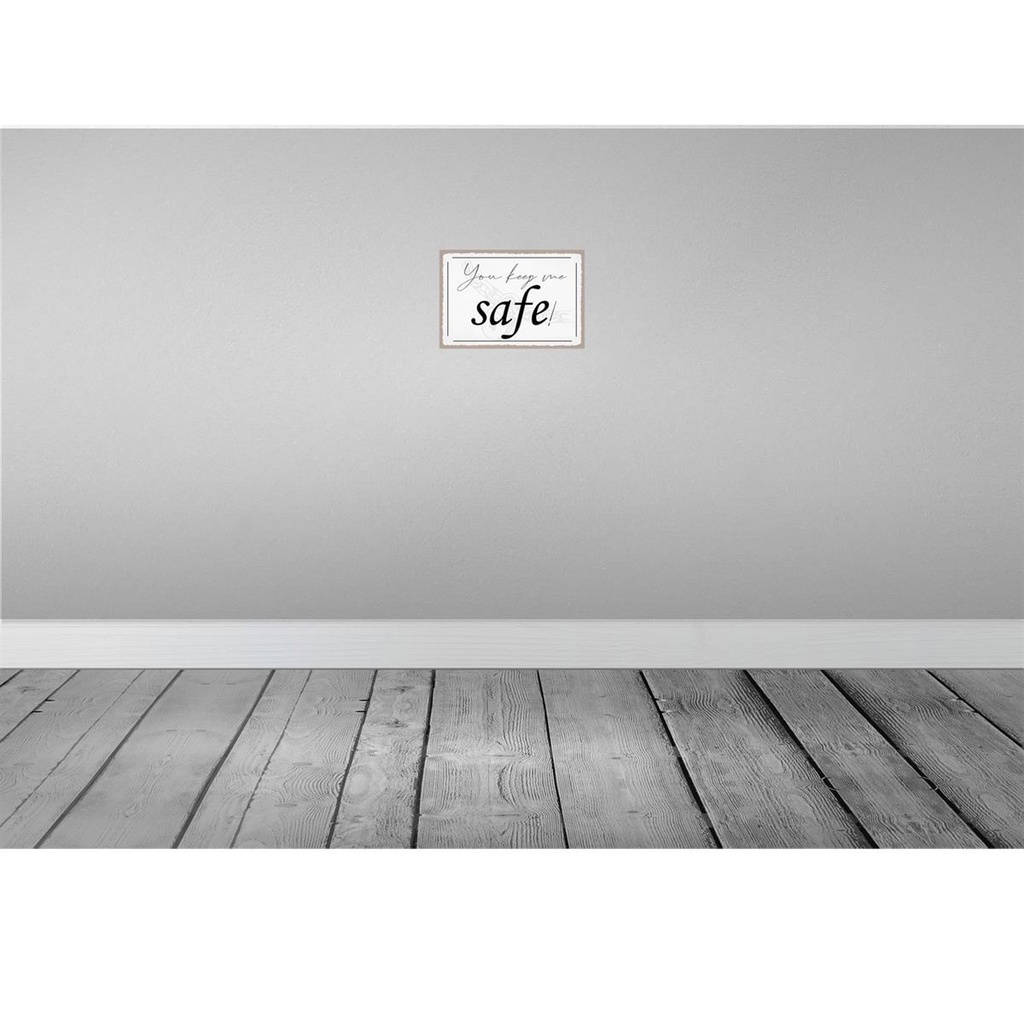 [LA-115269-H] Holzschild 20x30 cm you keep me safe Dekoration Bild 2