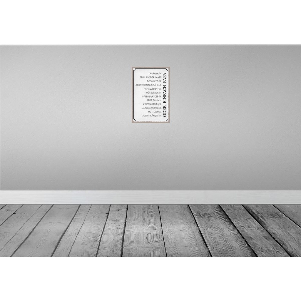 [LA-115273-2030] Blechschild 30x20 cm Papa Taxifahrer Beschützer Beruf Arbeit Bild 2
