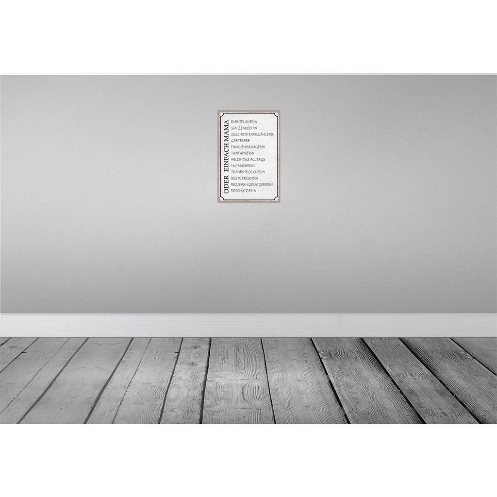 [LA-115274-2030] Blechschild 30x20 cm Mama Familienmanagerin Freundin Spruch Zitat Bild 2