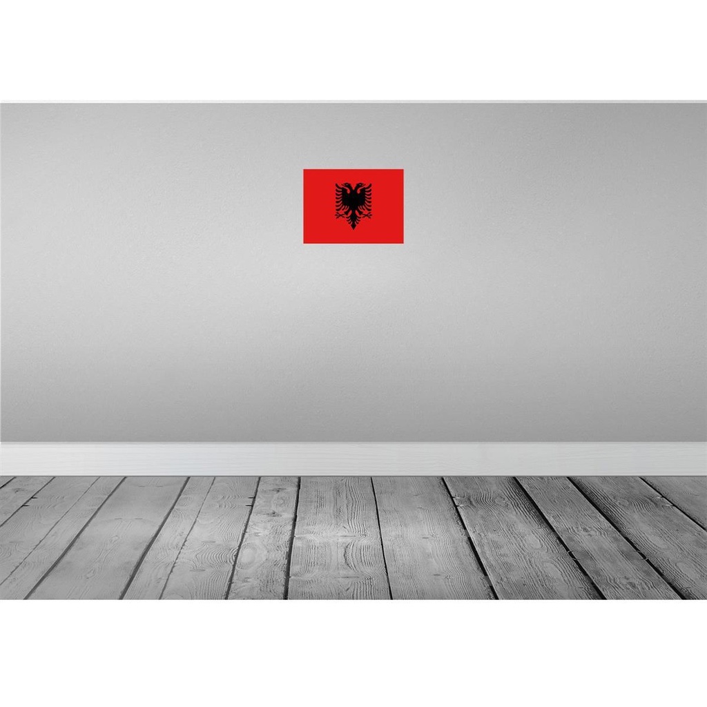 [LA-115280-H] Holzschild 20x30 cm Albaniens Albania Flagge Fahne Wappen Bild 2