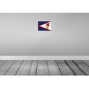 [LA-115283-2030] Blechschild 20x30 cm American Samoa Flagge Fahne Wappen Bild 2