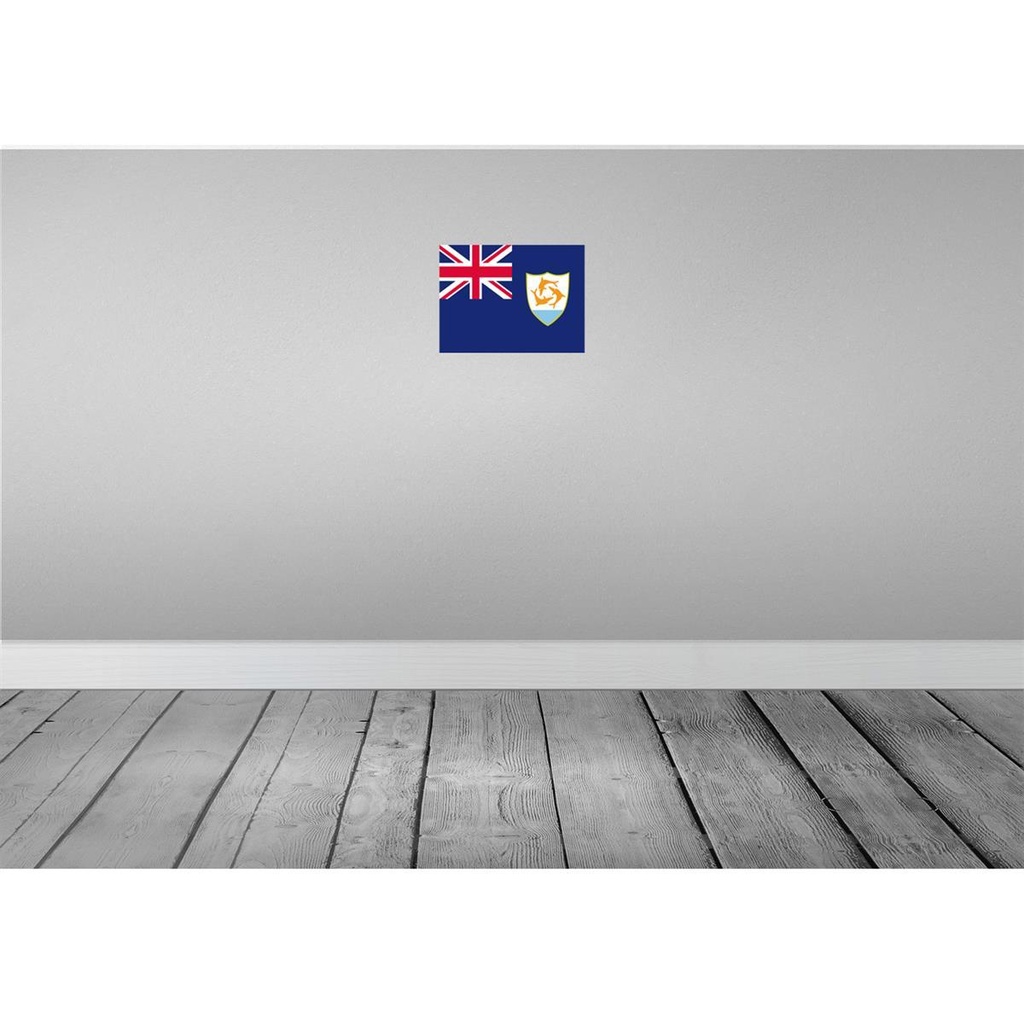 [LA-115286-H] Holzschild 20x30 cm Anguillas Anguilla Flagge Fahne Wappen Bild 2