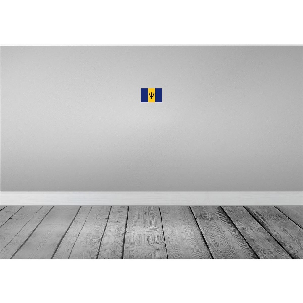 [LA-115295-1812] Blechschild 12x18 cm Barbados Flagge Fahne Wappen Bild 2