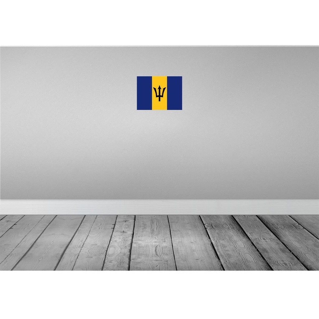 [LA-115295-2030] Blechschild 20x30 cm Barbados Flagge Fahne Wappen Bild 2