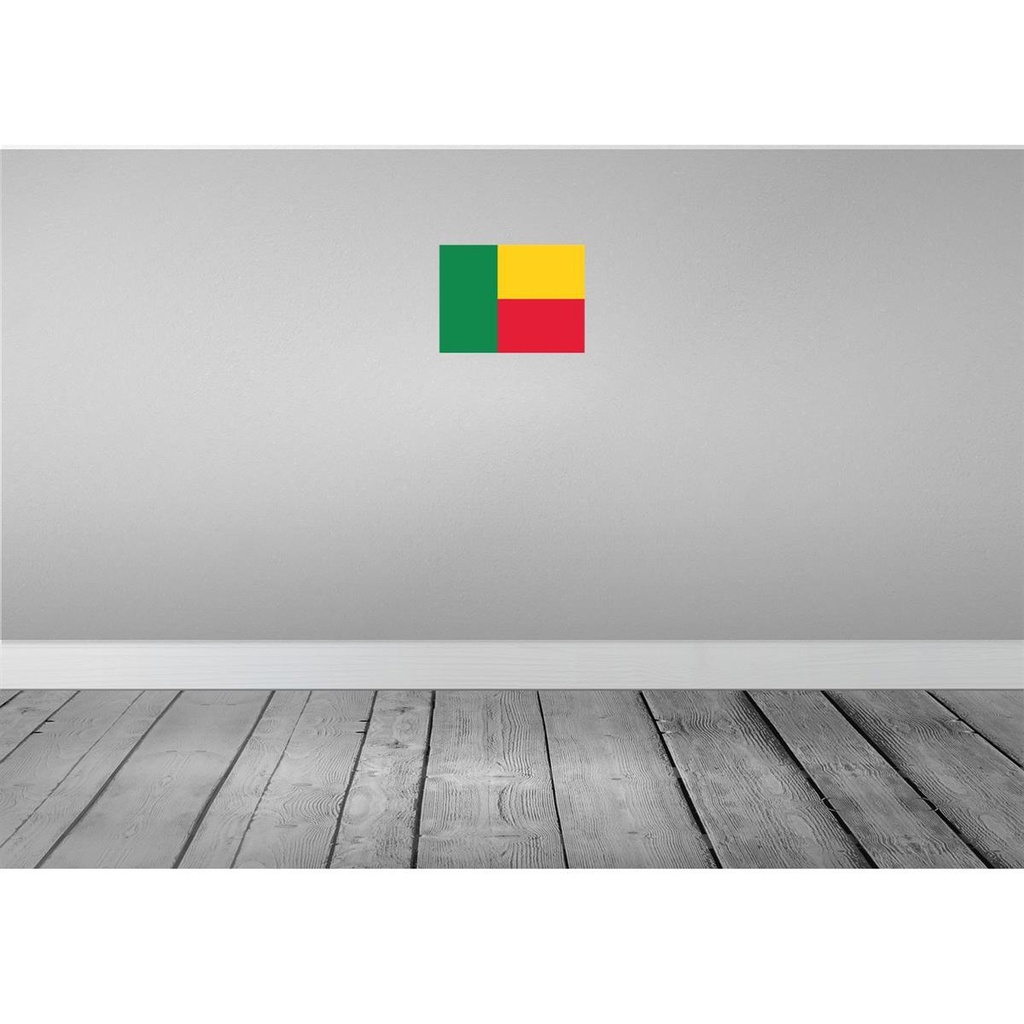 [LA-115299-H] Holzschild 20x30 cm Benins Benin Flagge Fahne Wappen Bild 2