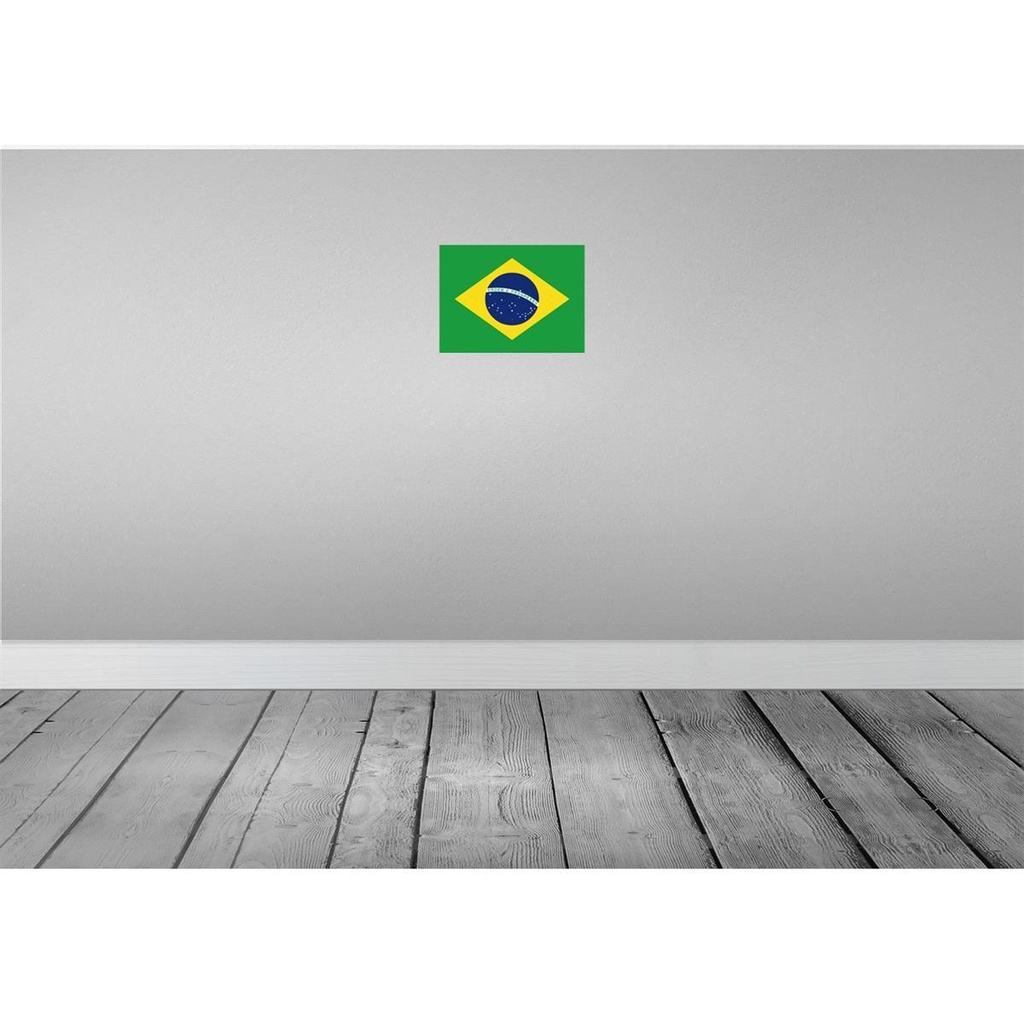 [LA-115305-2030] Blechschild 20x30 cm Brasiliens Brazil Flagge Fahne Wappen Bild 2