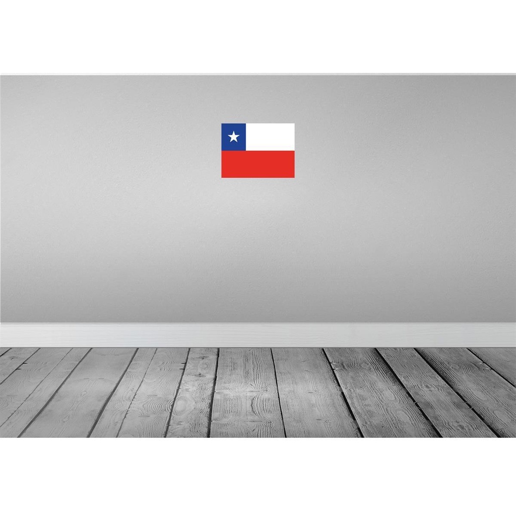 [LA-115318-H] Holzschild 20x30 cm Chiles Chile Flagge Fahne Wappen Bild 2