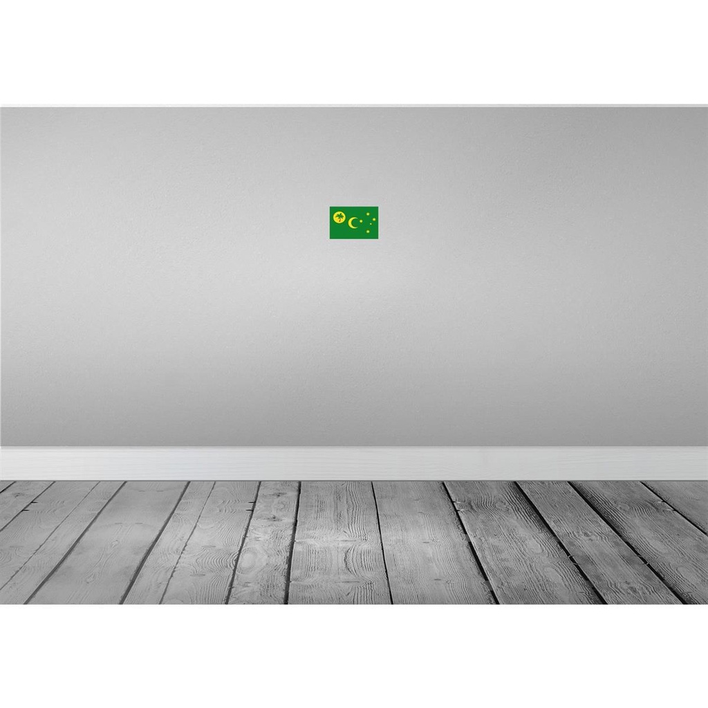 [LA-115321-1812-H] Holzschild 12x18 cm Kokosinseln Cocos Islands Flagge Fahne Wappen Bild 2