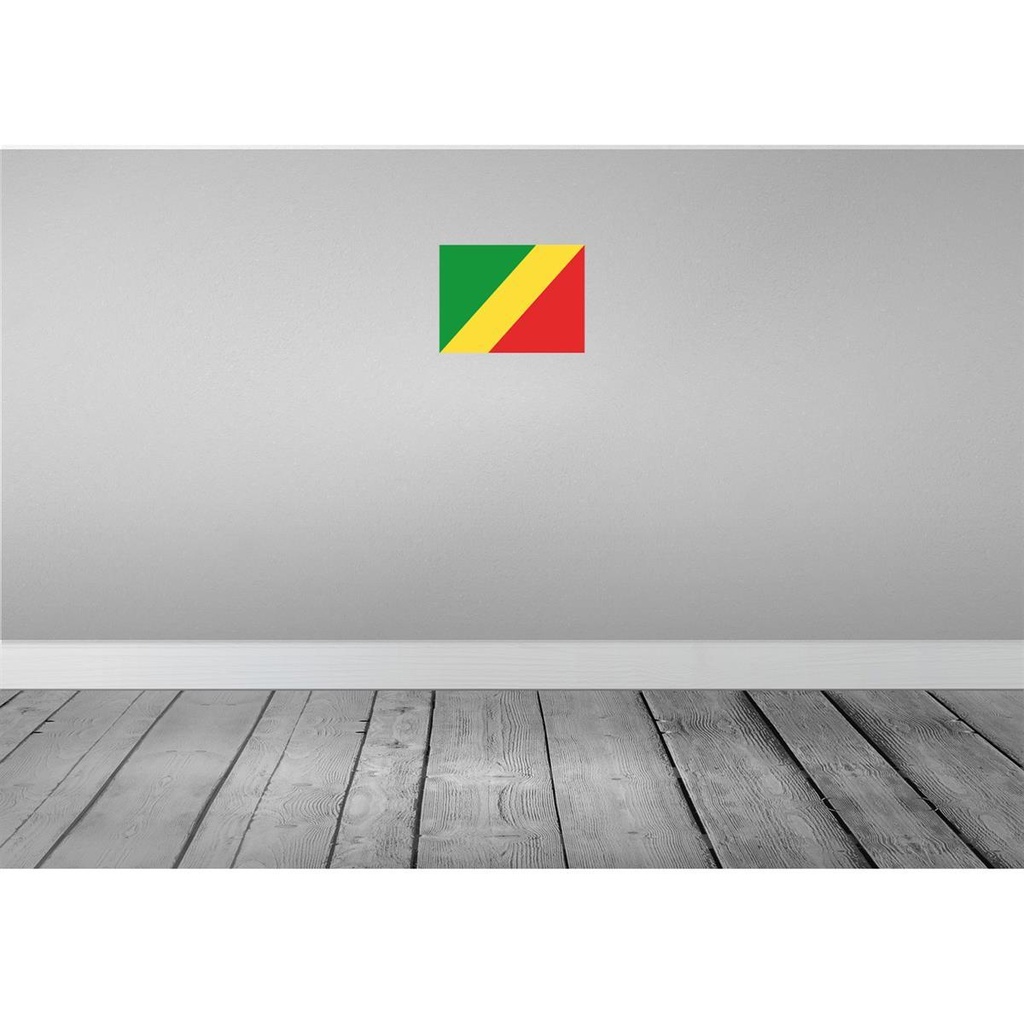 [LA-115324-H] Holzschild 20x30 cm Kongo the Congo Flagge Fahne Wappen Bild 2