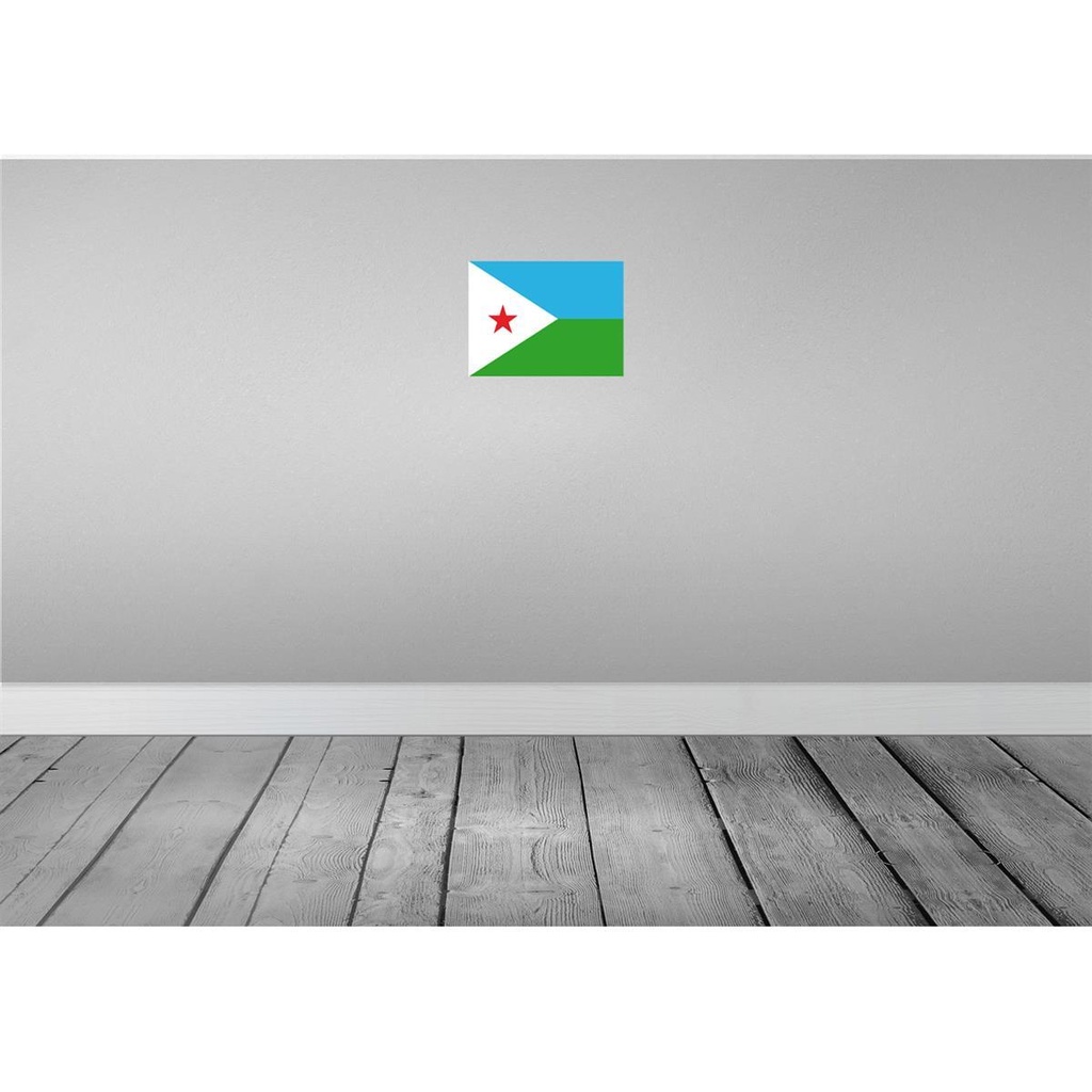 [LA-115333-H] Holzschild 20x30 cm Dschibutis Djibouti Flagge Fahne Wappen Bild 2