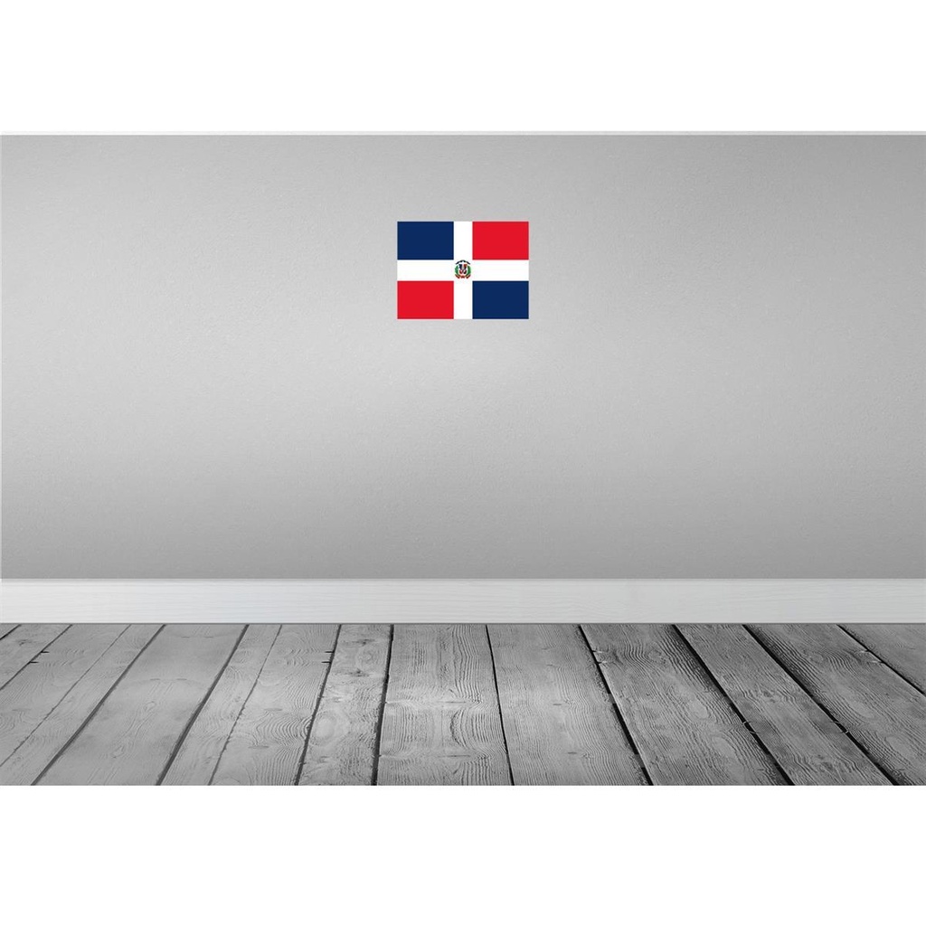 [LA-115335-2030] Blechschild 20x30 cm Dominikanische Republik Flagge Fahne Wappen Bild 2
