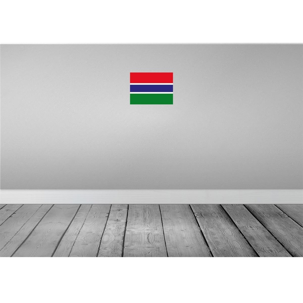 [LA-115352-H] Holzschild 20x30 cm Gambias the Gambia Flagge Fahne Wappen Bild 2