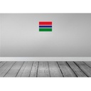 [LA-115352-H] Holzschild 20x30 cm Gambias the Gambia Flagge Fahne Wappen Bild 2