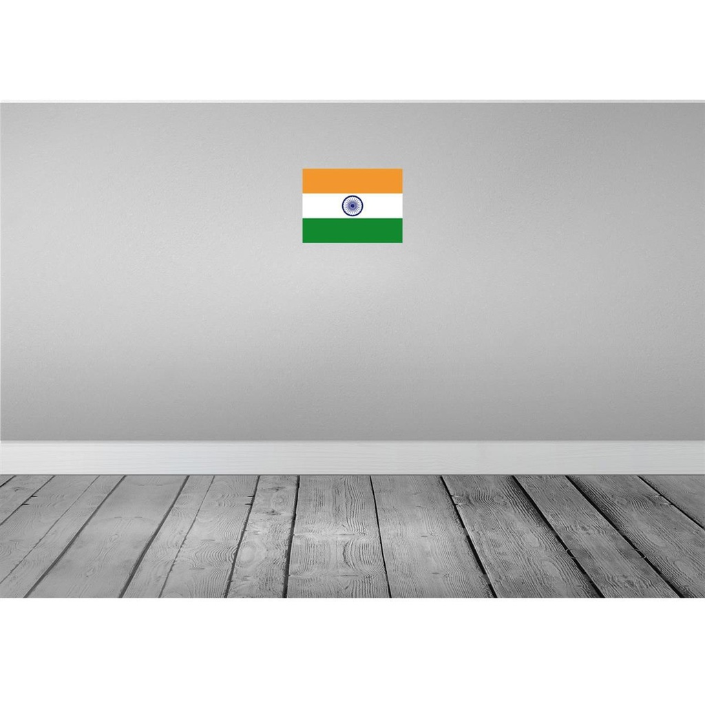 [LA-115372-H] Holzschild 20x30 cm Indiens India Flagge Fahne Wappen Bild 2