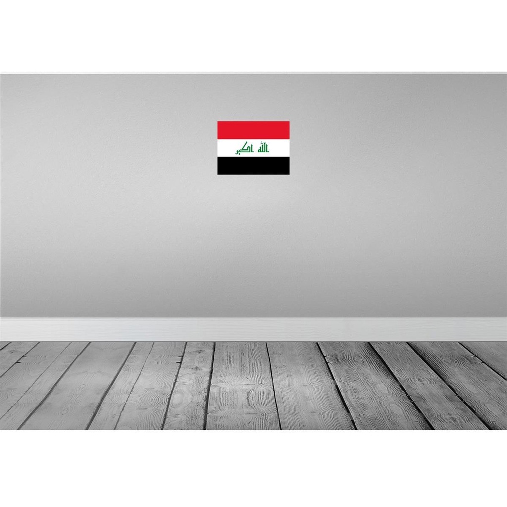 [LA-115374-2030] Blechschild 20x30 cm Irak Iraq Flagge Fahne Wappen Bild 2