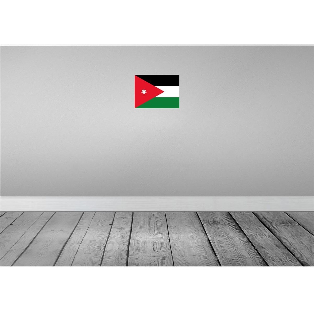 [LA-115383-2030] Blechschild 20x30 cm Jordaniens Jordan Flagge Fahne Wappen Bild 2