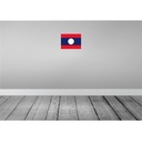 [LA-115389-H] Holzschild 20x30 cm Laos Flagge Fahne Wappen Bild 2