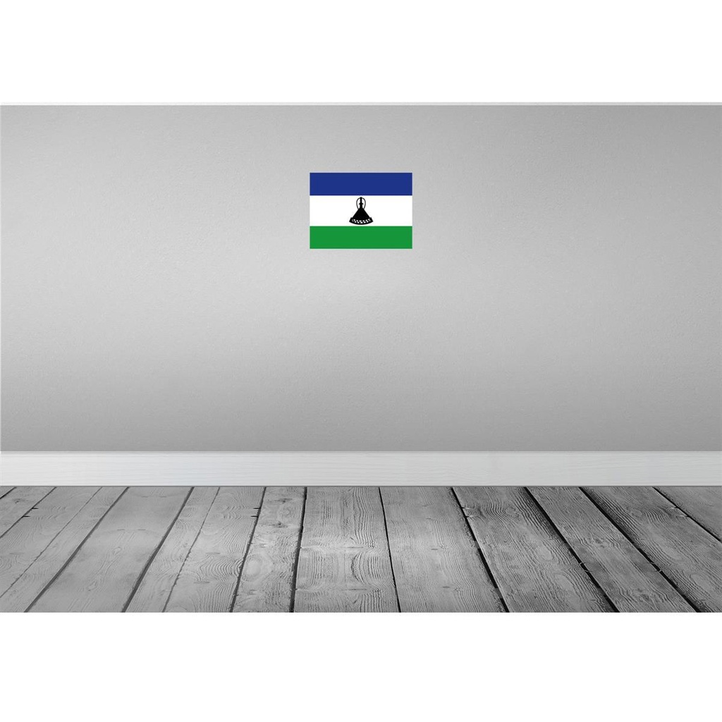 [LA-115392-2030] Blechschild 20x30 cm Lesothos Lesotho Flagge Fahne Wappen Bild 2