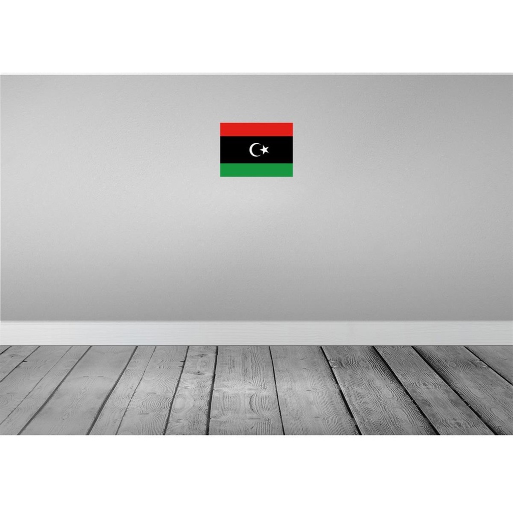 [LA-115394-H] Holzschild 20x30 cm Libyens Libya Flagge Fahne Wappen Bild 2