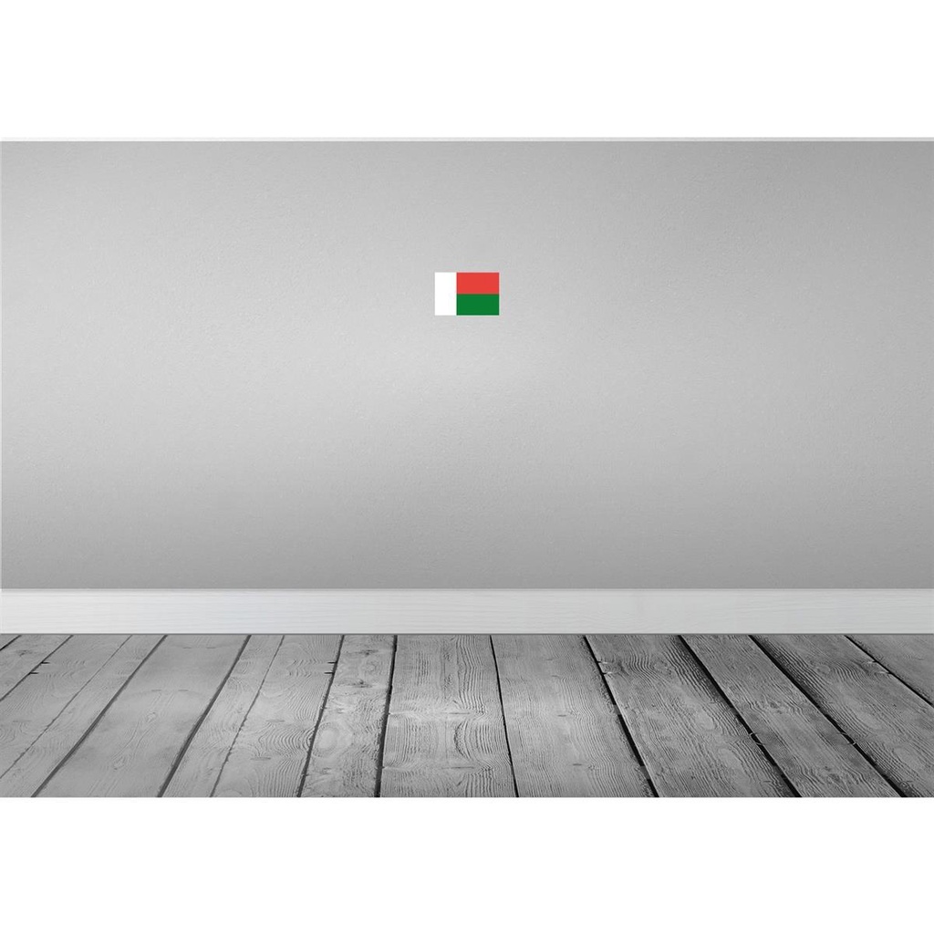 [LA-115400-1812] Blechschild 12x18 cm Madagaskars Madagascar Flagge Fahne Wappen Bild 2
