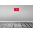 [LA-115403-H] Holzschild 20x30 cm Malediven the Maldives Flagge Fahne Wappen Bild 2