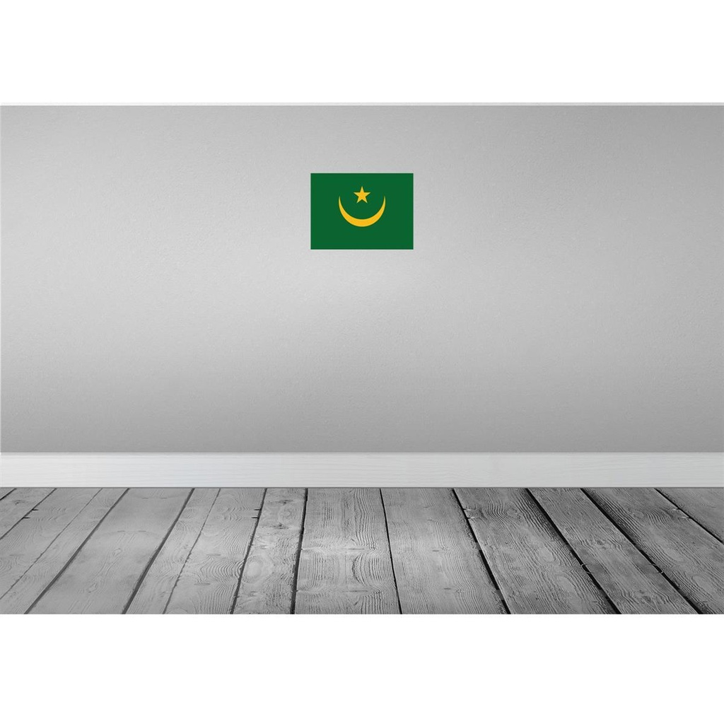 [LA-115407-H] Holzschild 20x30 cm Mauretaniens Mauritania Flagge Fahne Wappen Bild 2