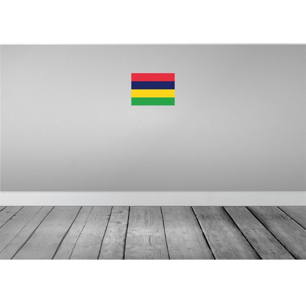 [LA-115408-H] Holzschild 20x30 cm Mauritius Flagge Fahne Wappen Bild 2