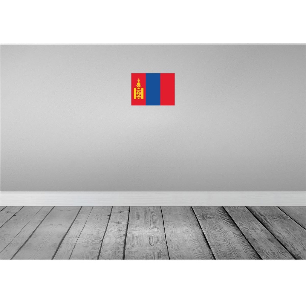 [LA-115413-H] Holzschild 20x30 cm Mongolei Mongolia Flagge Straße Stadt Bild 2