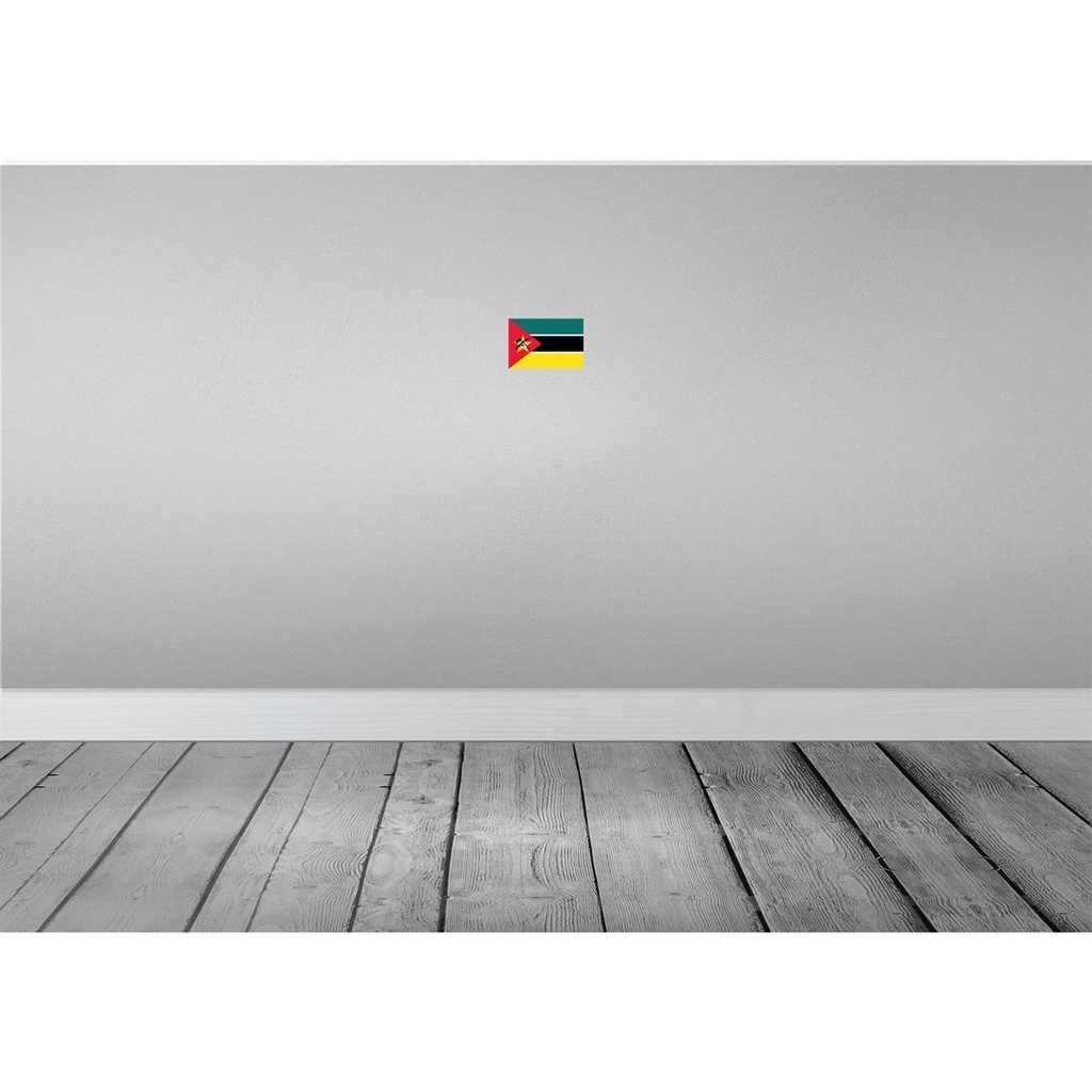 [LA-115416-1812-H] Holzschild 12x18 cm Mosambiks Mozambique Flagge Fahne Wappen Bild 2