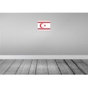 [LA-115429-2030] Blechschild 20x30 cm Nordzypern Northern Cyprus Flagge Fahne Wappen Bild 2