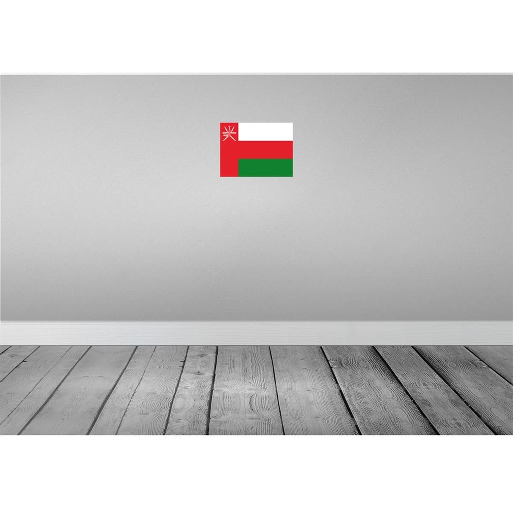 [LA-115433-H] Holzschild 20x30 cm Omans Oman Flagge Fahne Wappen Bild 2