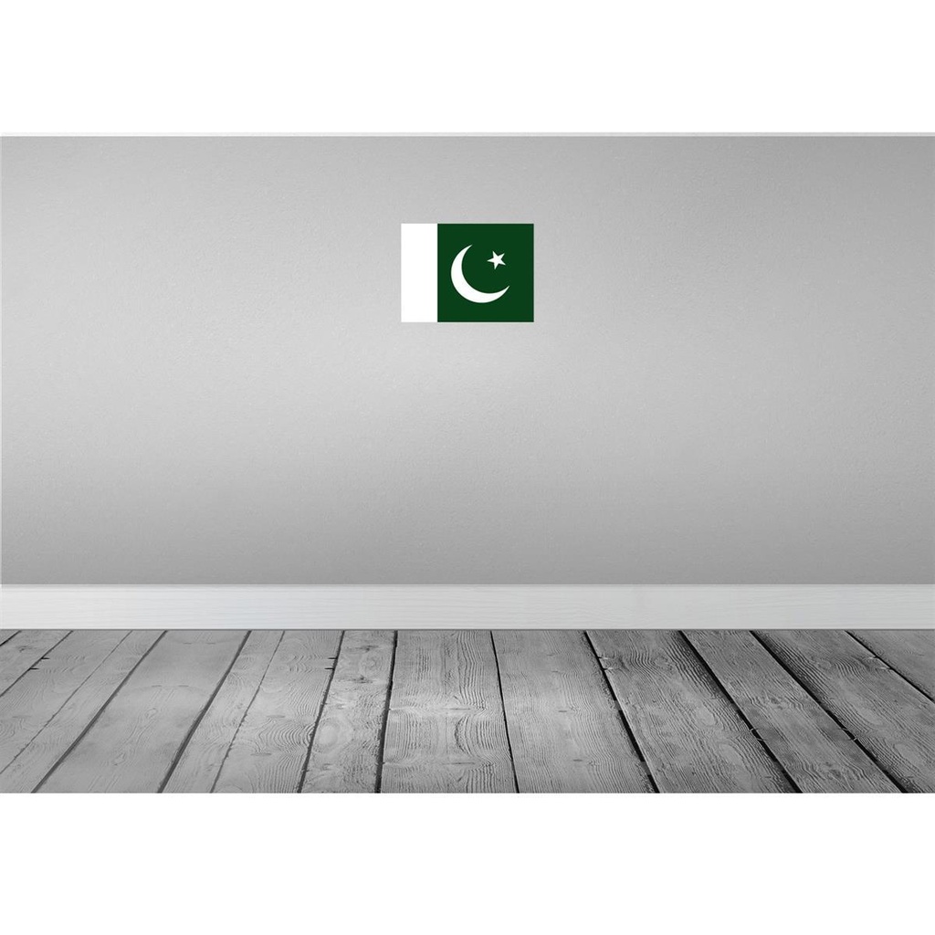 [LA-115434-H] Holzschild 20x30 cm Pakistans Pakistan Flagge Fahne Wappen Bild 2