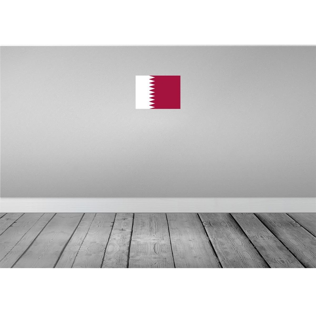 [LA-115444-H] Holzschild 20x30 cm Katars Qatar Flagge Fahne Wappen Bild 2