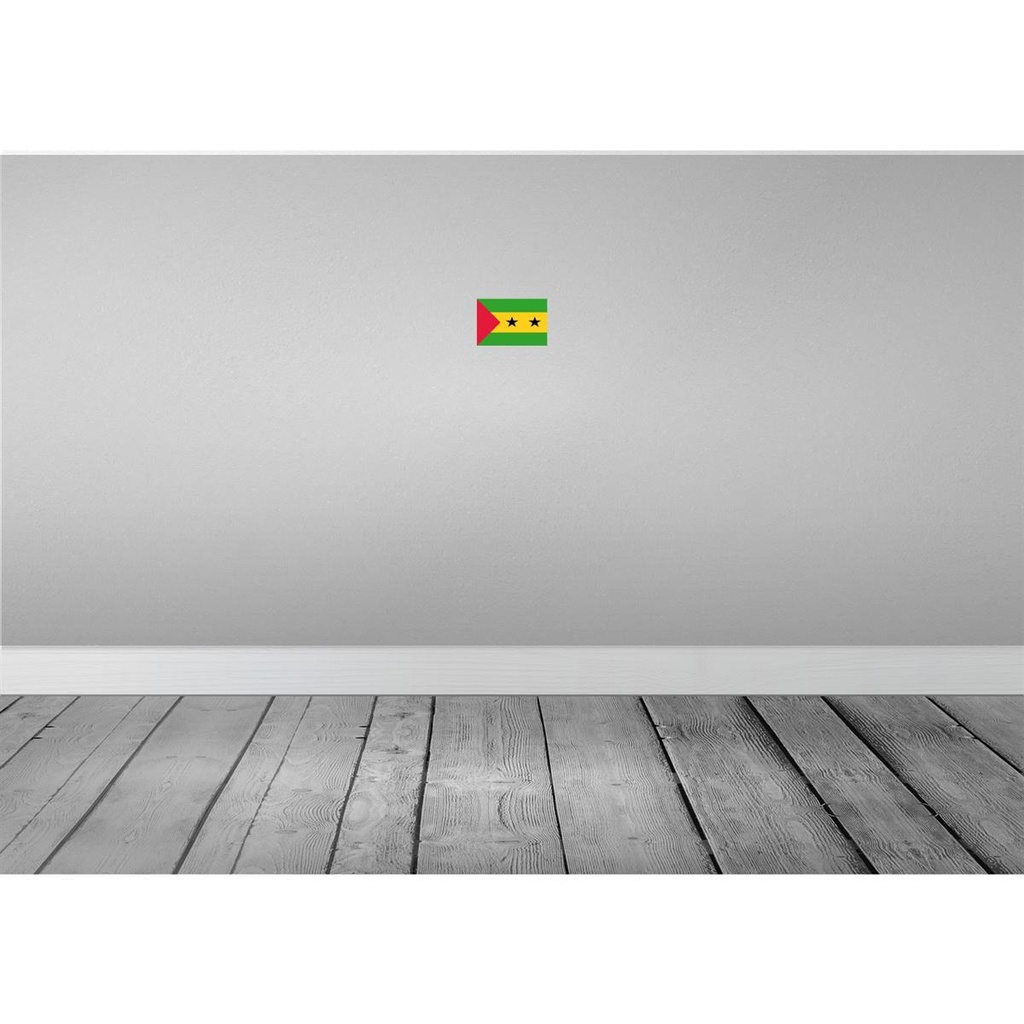 [LA-115453-1812-H] Holzschild 12x18 cm São Tomé und Príncipe Flagge Fahne Wappen Bild 2