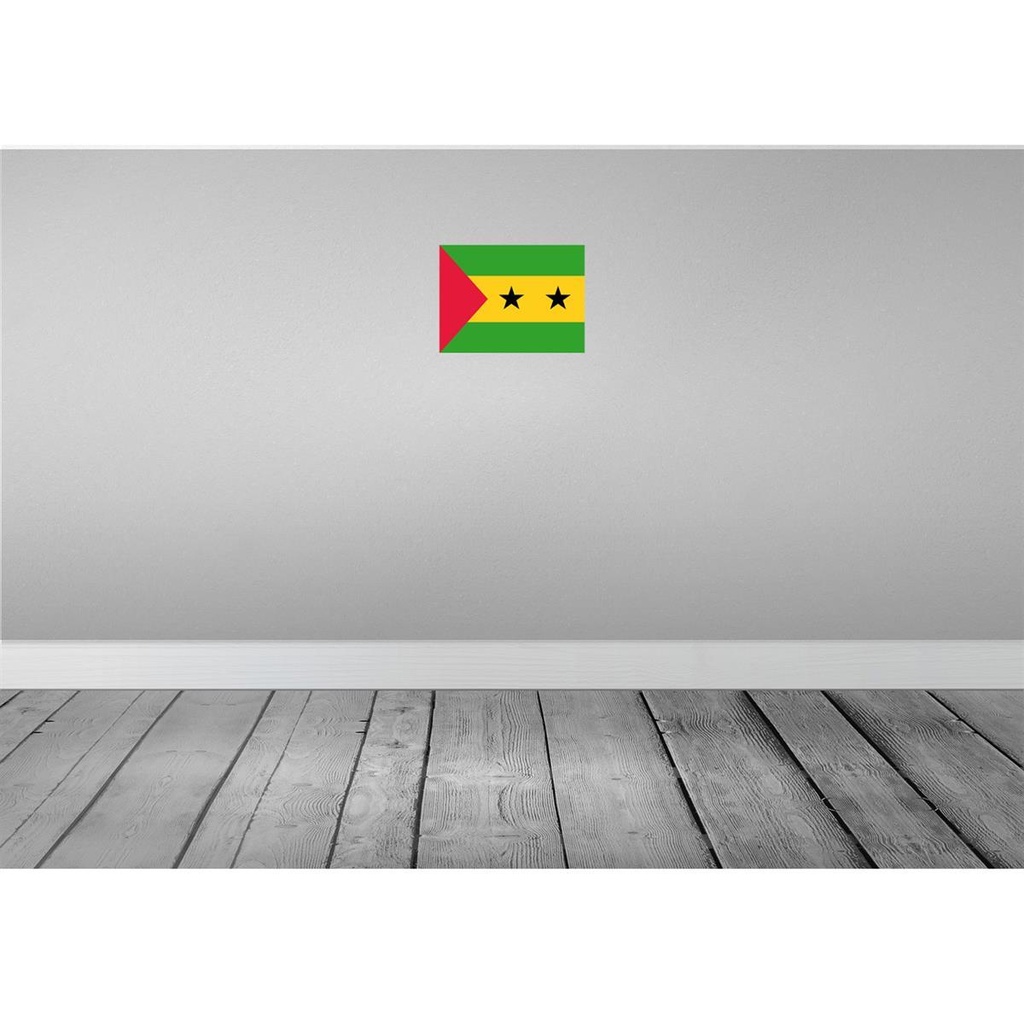 [LA-115453-H] Holzschild 20x30 cm São Tomé und Príncipe Flagge Fahne Wappen Bild 2