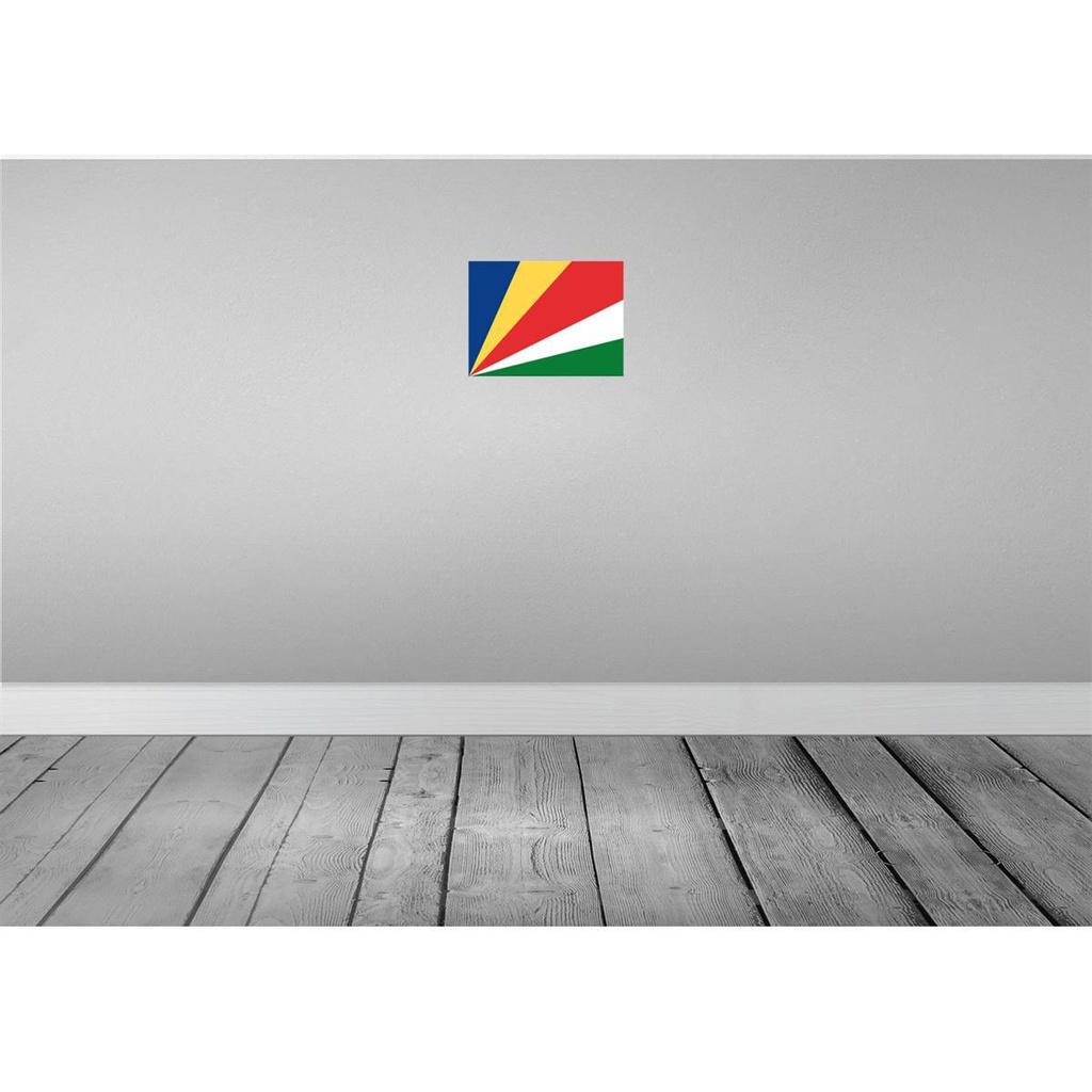 [LA-115459-H] Holzschild 20x30 cm Seychellen Seychelles Flagge Fahne Wappen Bild 2