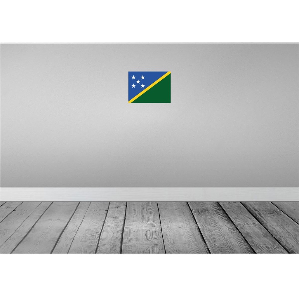 [LA-115464-H] Holzschild 20x30 cm Salomonen Solomon Islands Flagge Fahne Wappen Bild 2