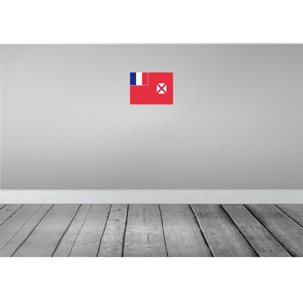 [LA-115502-2030] Blechschild 20x30 cm Wallis und Futuna Flagge Fahne Wappen Bild 2