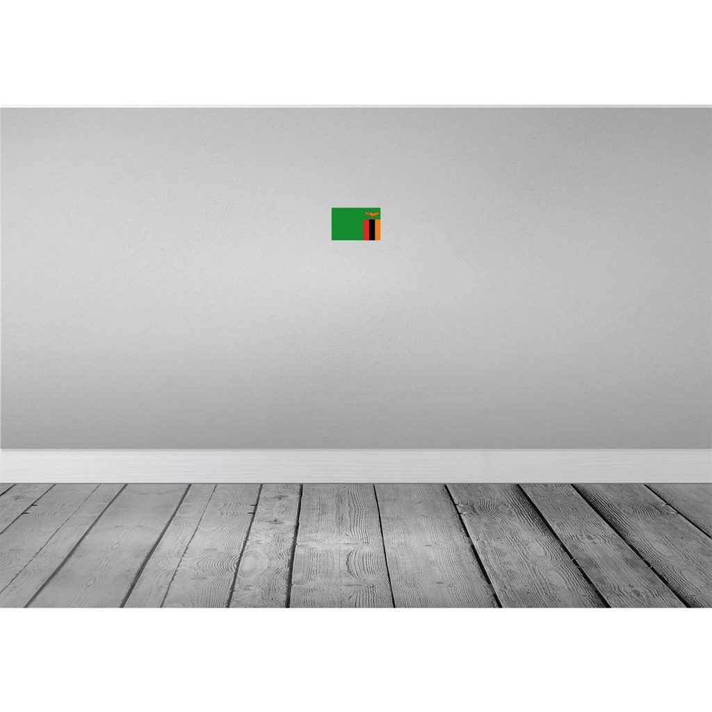 [LA-115505-1812-H] Holzschild 12x18 cm Sambias Zambia Flagge Fahne Wappen Bild 2