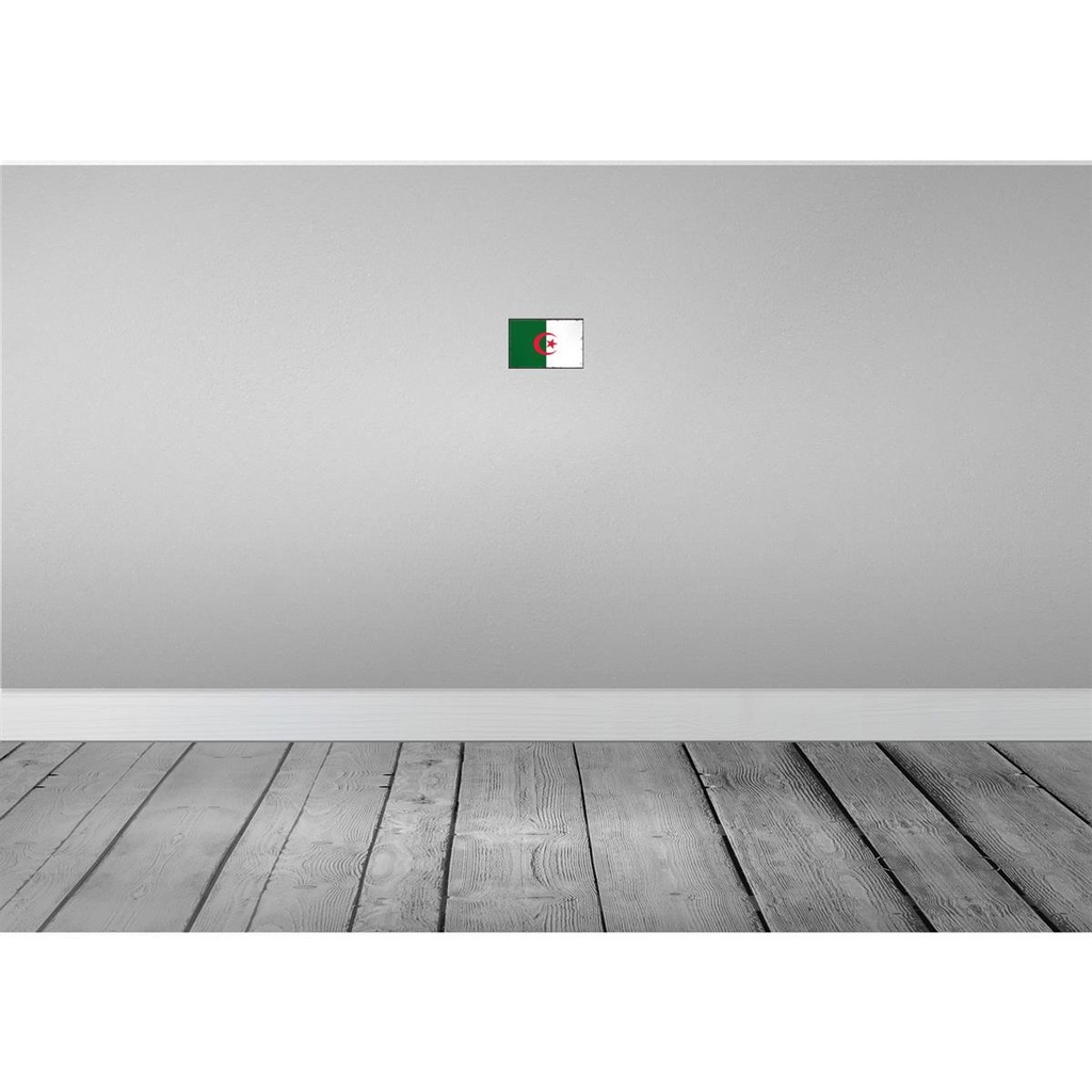 [LA-115510-1812-H] Holzschild 12x18 cm Algeriens Algeria Flagge Fahne Wappen Bild 2