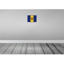 [LA-115523-2030] Blechschild 20x30 cm Barbados Flagge Fahne Wappen Bild 2