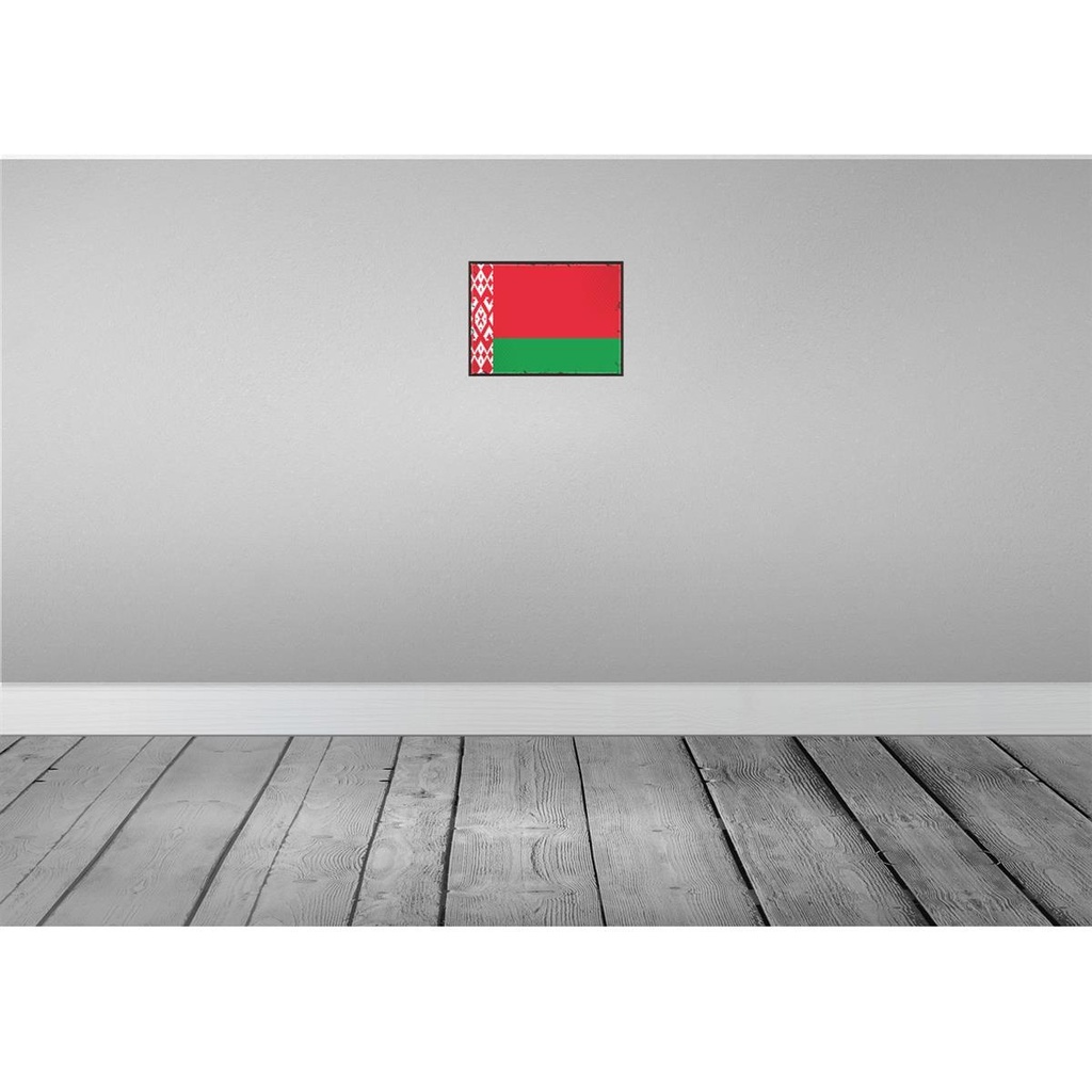 [LA-115524-H] Holzschild 20x30 cm Weißrussland Belarus Flagge Fahne Wappen Bild 2
