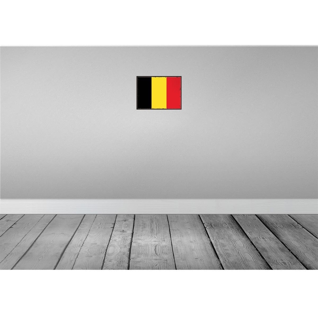 [LA-115525-H] Holzschild 20x30 cm Belgiens Belgium Flagge Fahne Wappen Bild 2