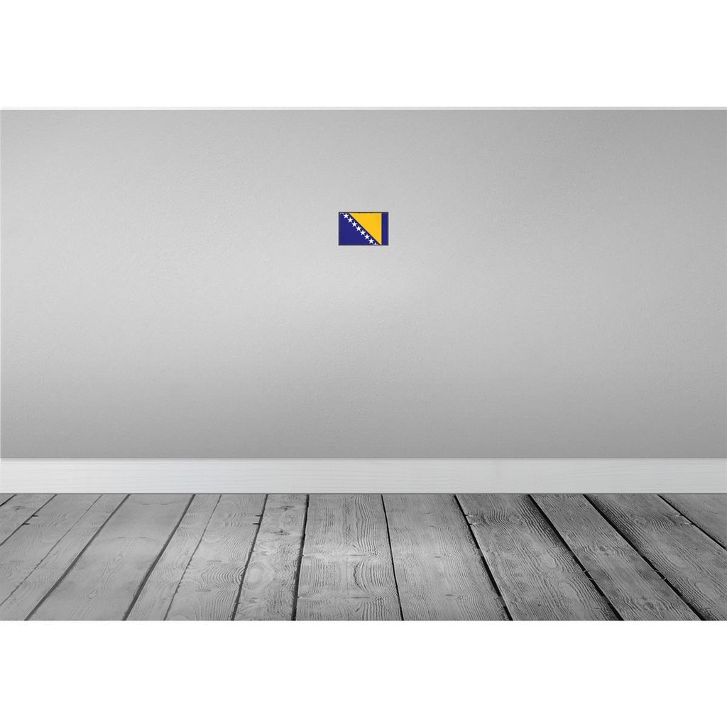 [LA-115531-1812] Blechschild 12x18 cm Bosnien und Herzegowina Flagge Fahne Wappen Bild 2