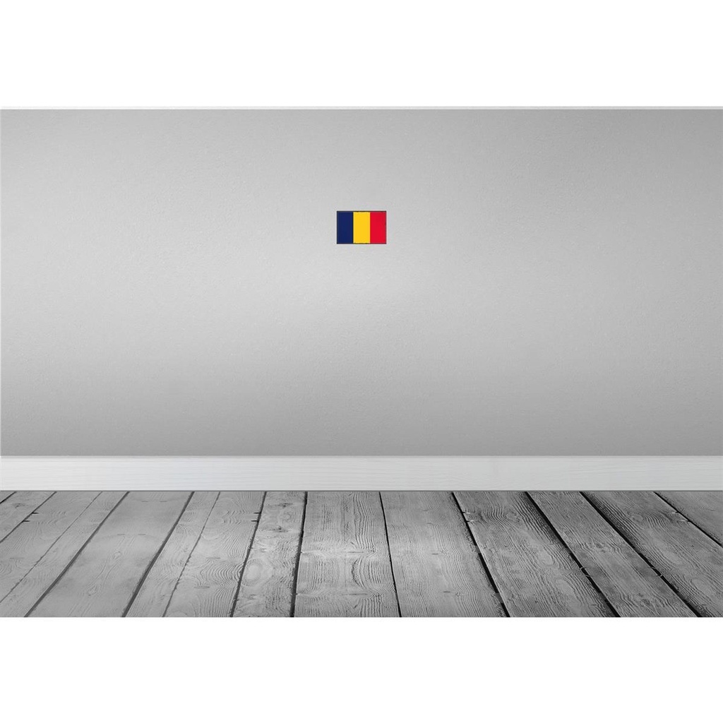 [LA-115545-1812-H] Holzschild 12x18 cm des Tschad Chad Flagge Fahne Wappen Bild 2