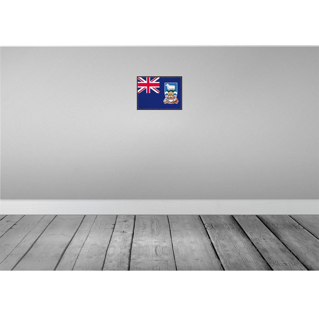 [LA-115573-H] Holzschild 20x30 cm Falklandinseln Flagge Fahne Wappen Bild 2