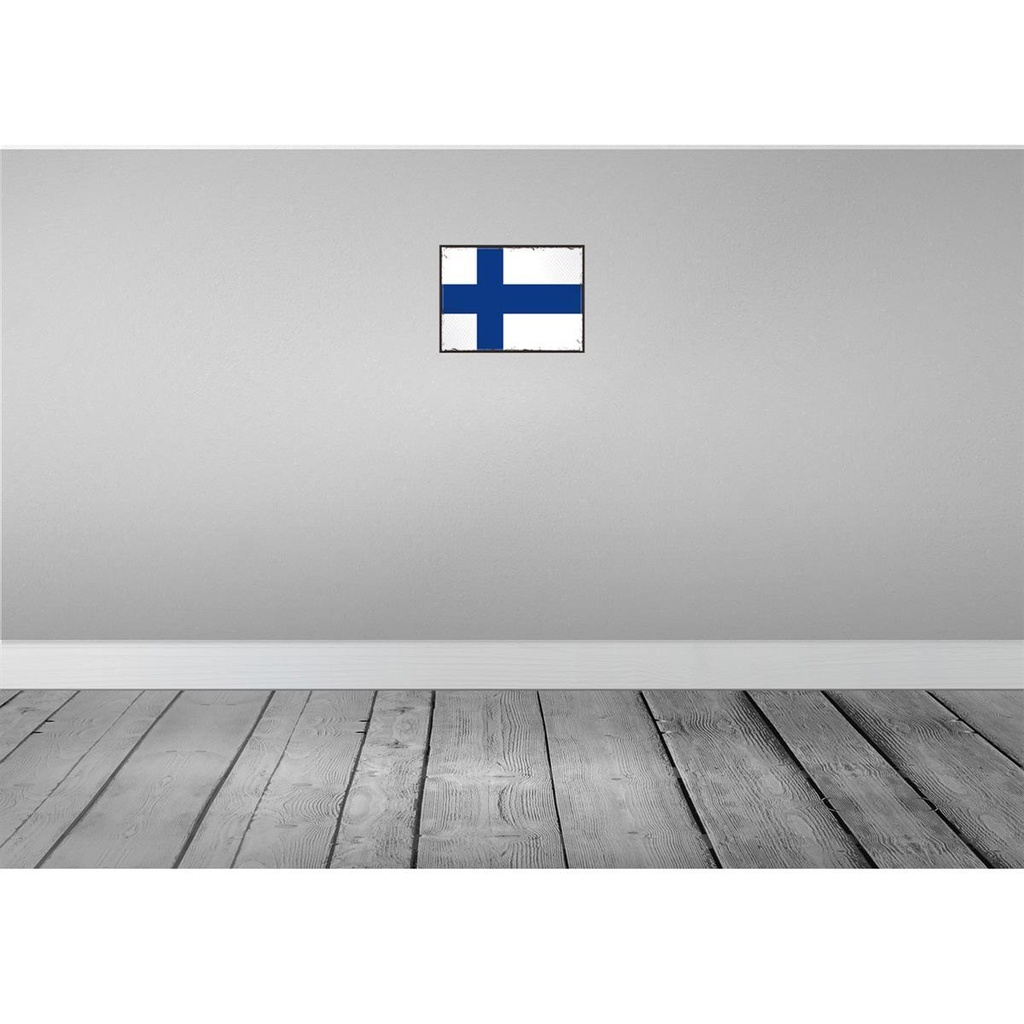 [LA-115576-2030] Blechschild 20x30 cm Finnlands Finland Flagge Fahne Wappen Bild 2
