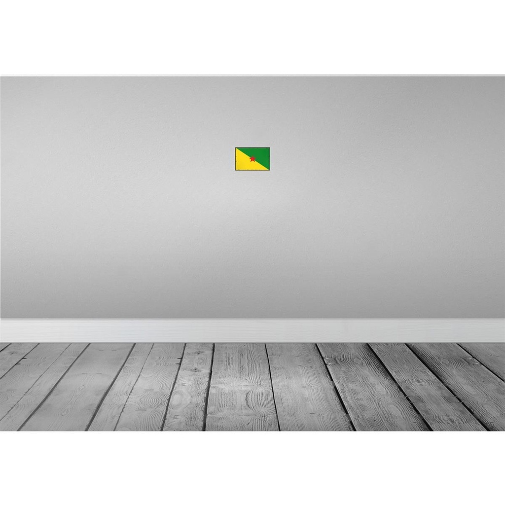 [LA-115578-1812] Blechschild 12x18 cm Französisch?Guayanas Flagge Fahne Wappen Bild 2
