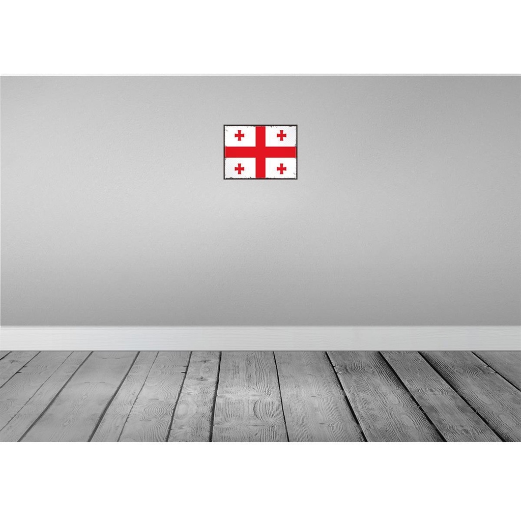 [LA-115581-2030] Blechschild 20x30 cm Georgiens Georgia Flagge Fahne Wappen Bild 2