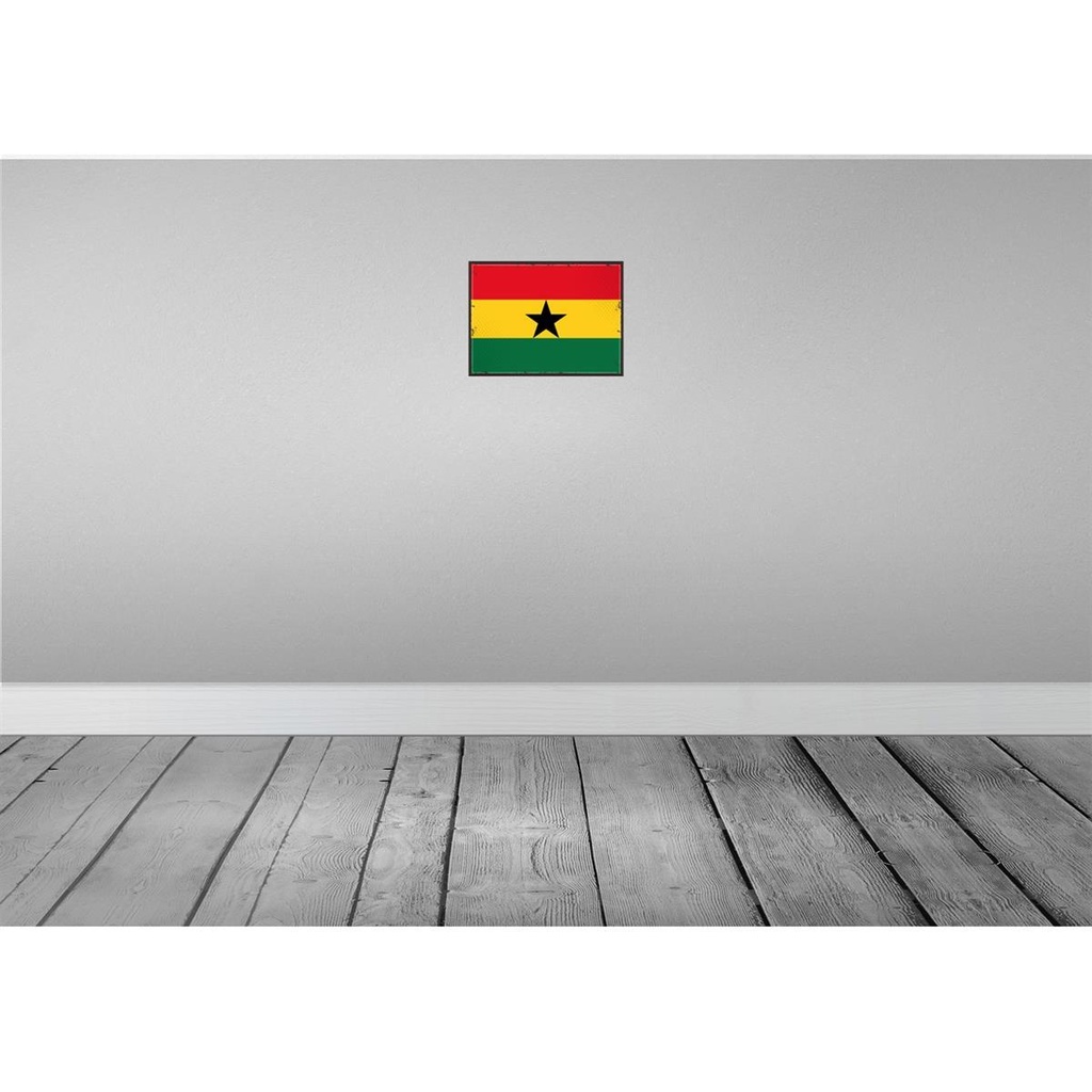 [LA-115583-2030] Blechschild 20x30 cm Ghanas Ghana Flagge Fahne Wappen Bild 2